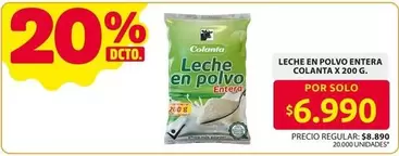 Colanta - Leche en polvo entera