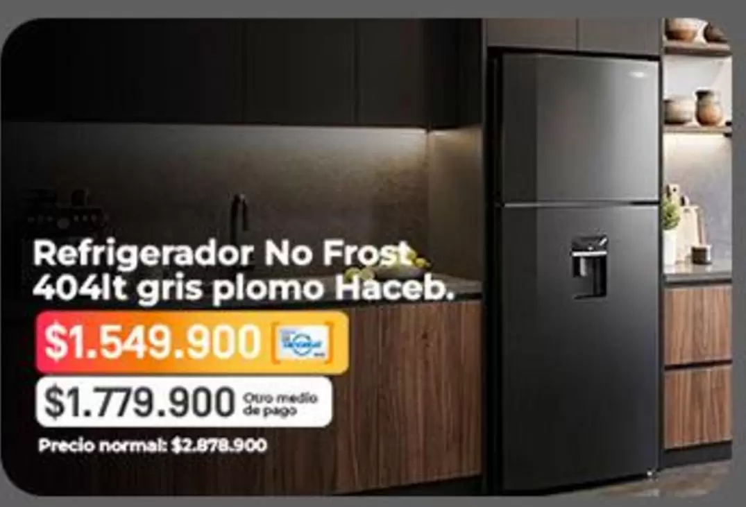 Haceb - Refrigerador No Frost 404lt gris plomo