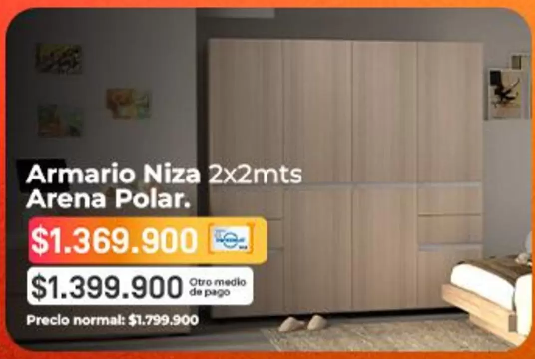 Pago - Armario Niza 2x2mts Arena Polar