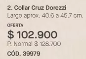 Cruz - Collar Dorezzi CÓD. 39979