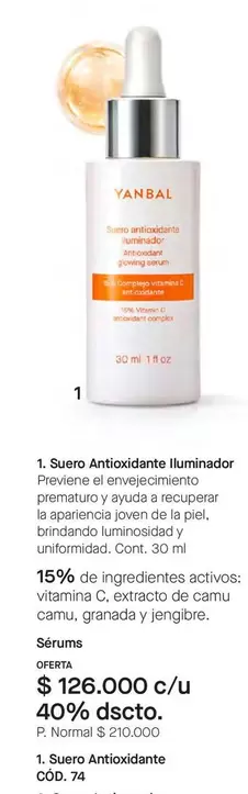 Yanbal - Suero Antioxidante Iluminador