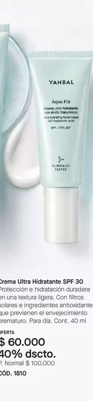 Yanbal - Crema Ultra Hidratante SPF 30