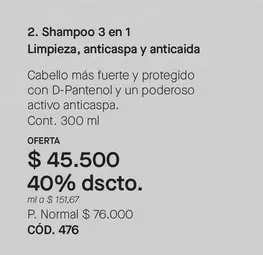 2. Shampoo 3 en 1 CÓD. 476