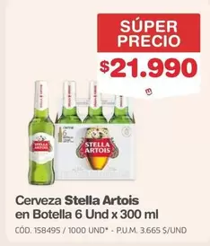 Stella Artois - Cerveza en Botella 6 Und x 300 ml