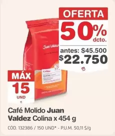 Juan Valdez Café - Café Molido Colina x 454 g