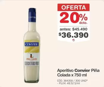 Convier - Aperitivo Piña Colada x 750 ml