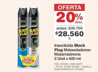 especial - Insecticida Matavoladores-Matarrastreros 2 Und x 400 ml