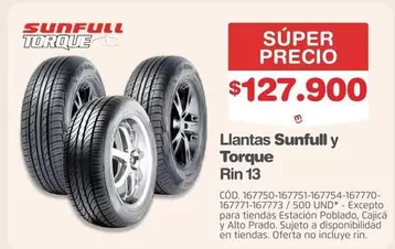Sunfull - Llantas Rin 13