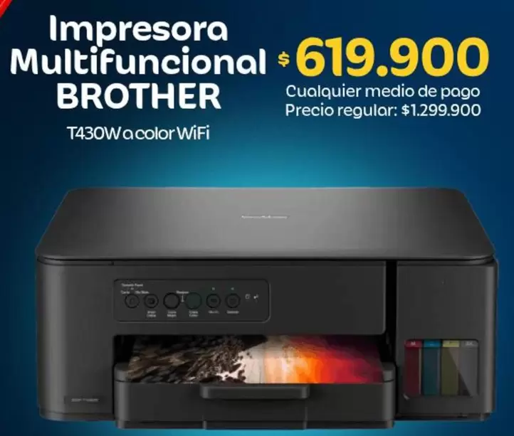 Brother - Impresora Multifuncional T430W a color WiFi
