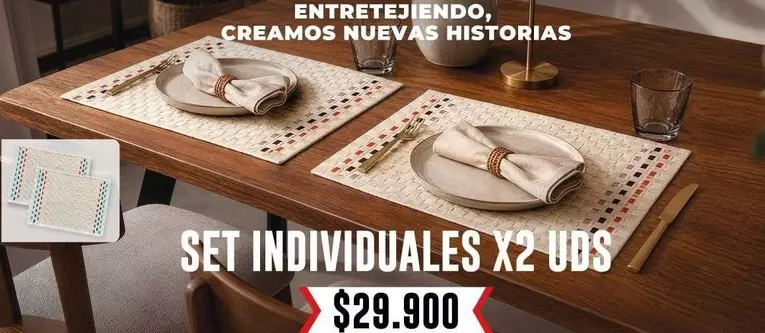 SET INDIVIDUALES X2 UDS