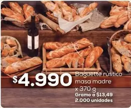 Baguette Rustico Masa Madre