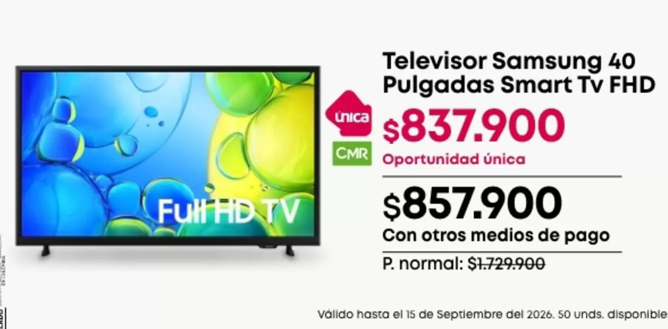 Samsung - Televisor 40 Pulgadas Smart Tv FHD
