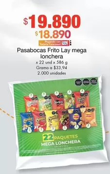 Frito Lay - Pasabocas mega lonchera