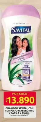 Savital - Shampoo con complejo hialurónico y sábila