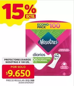 Nosotras - Protectores Diarios X 100 Un.