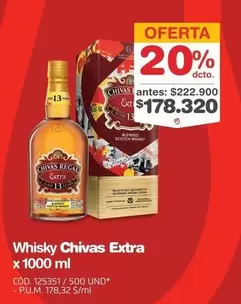 Chivas Regal - Whisky Chivas Extra x 1000 ml