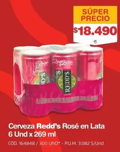 Rosé - Cerveza Redd's en Lata