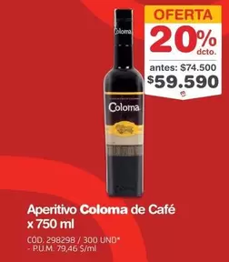 coloma - Aperitivo Coloma de Café