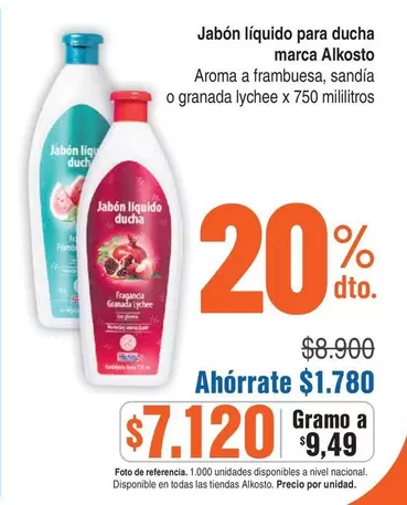 Alkosto - Jabón líquido para ducha