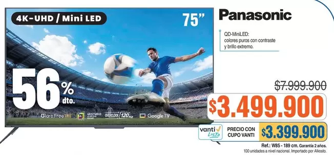 Panasonic - TV 75" 4K-UHD / Mini LED