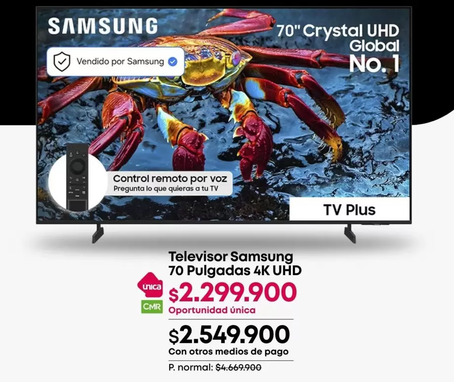 Samsung - 70" Crystal UHD Global