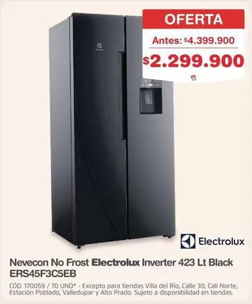 Electrolux - Nevecon No Frost Inverter 423 Lt Black ERS45F3C5EB
