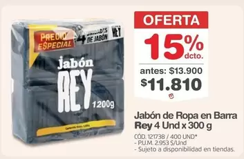 Rey - Jabón de Ropa en Barra