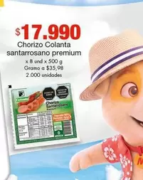 Colanta - Chorizo santarrosano premium