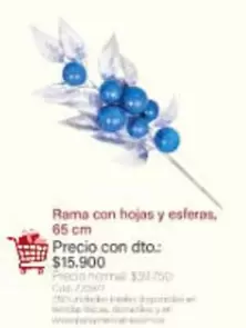 Rama - con hojas y esferas