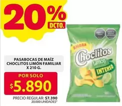 Choclitos - PASABOCAS DE MAÍZ CHOCLITOS LIMÓN