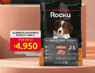 ALIMENTO CACHORROS ROCKU X 1.000 G.
