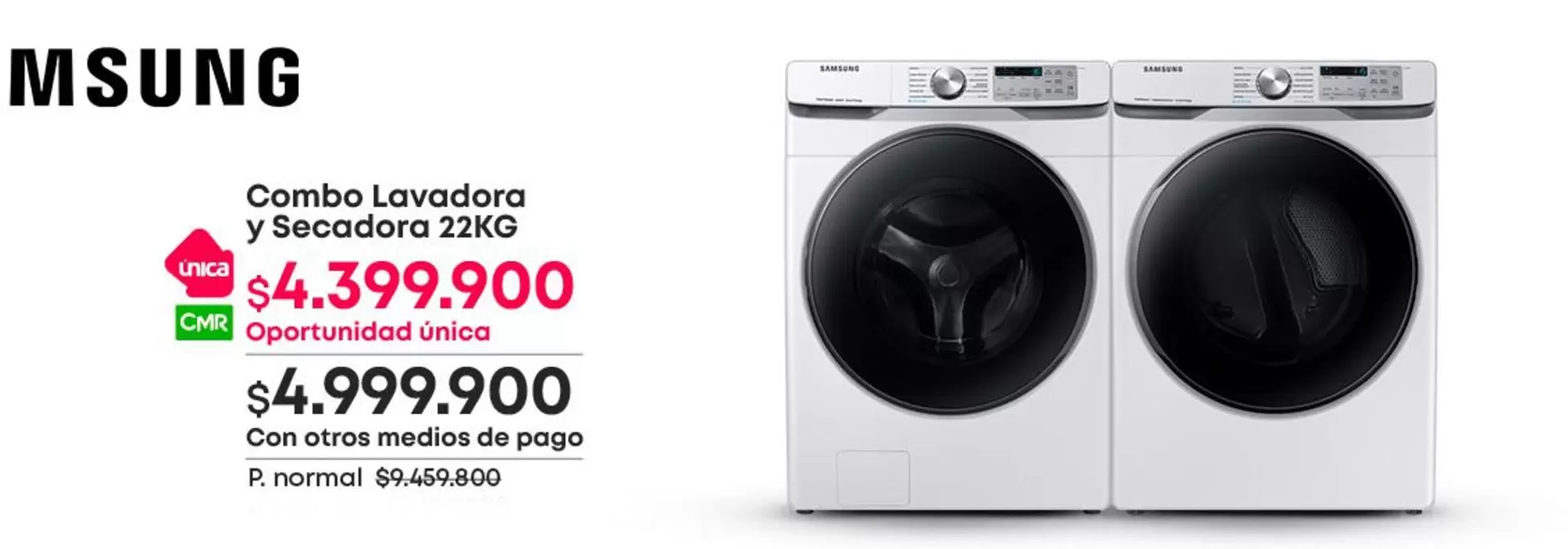 Samsung - Combo Lavadora y Secadora 22KG