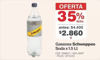 Schweppes - Gaseosa Soda
