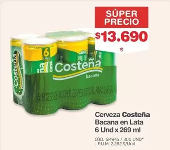 Costeña - Cerveza Bacana en Lata