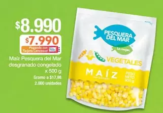 Pesquera del Mar - Maiz desgranado congelado