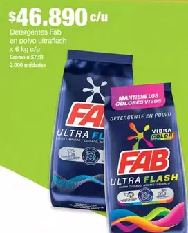 Fab - Detergentes En Polvo Ultraflash