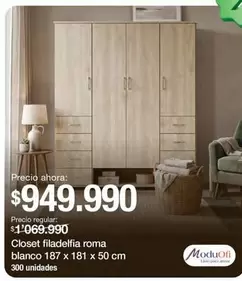 ModuOfi - Closet filadelfia roma blanco