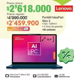 Lenovo - Portátil IdeaPad Slim