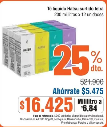 Nacional - Té líquido surtido tetra