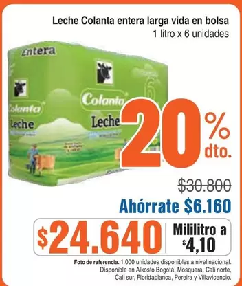 Colanta - Leche entera larga vida