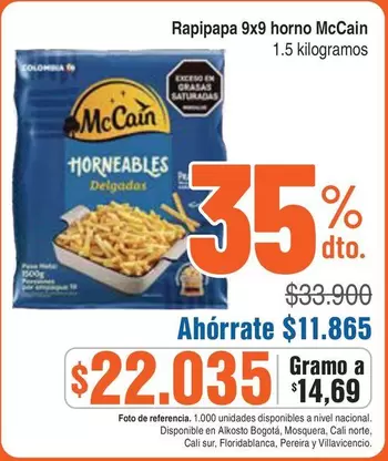 McCain - Rapipapa 9x9 horno