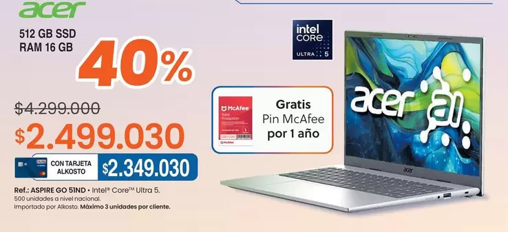 Acer - Aspire GO Thin - Intel Core Ultra 5