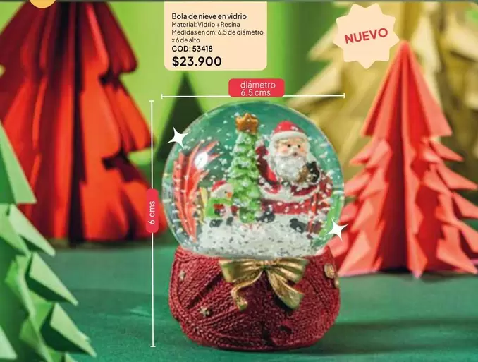 Bola de nieve en vidrio