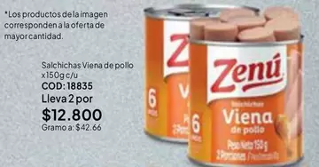 Zenú - Salchichas Viena de pollo COD: 18835