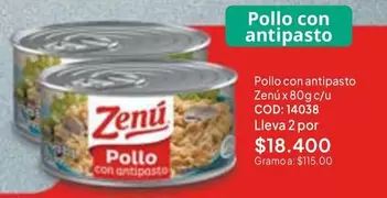 Zenú - Pollo con antipasto