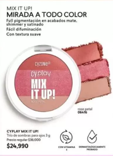 Textura - CYPLAY MIX IT UP! Trio de sombras