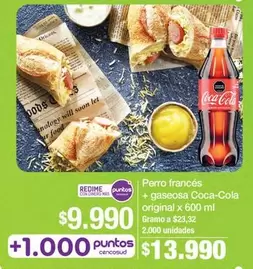 Perro Francés + Gaseosa Coca-Cola Original