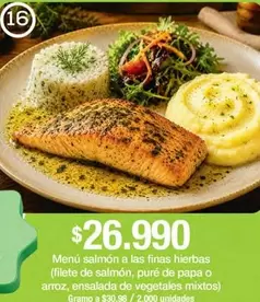 Menu Salmón A Las Finas Hierbas