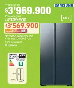 Samsung - Nevecon Side By Side RS57DG4000B4CO