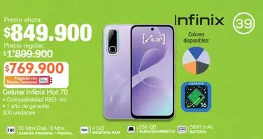 Infinix - Celular Hot 70
